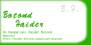 botond haider business card